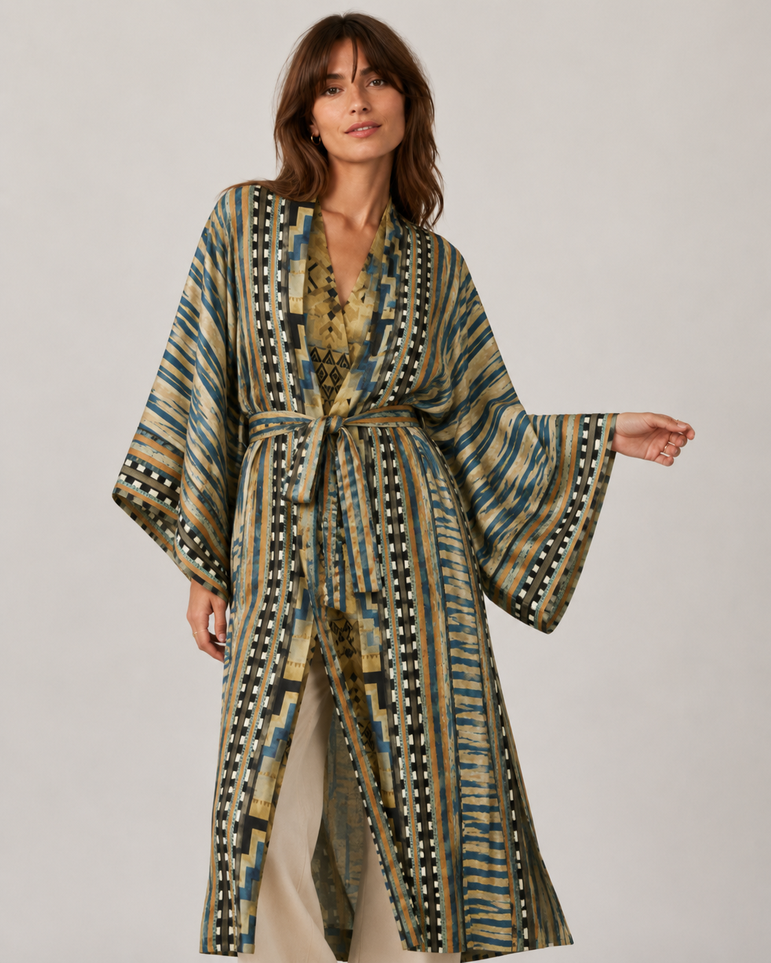 Kimono long motifs bohème