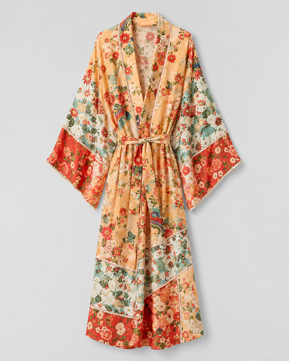 Kimono long fleuri femme
