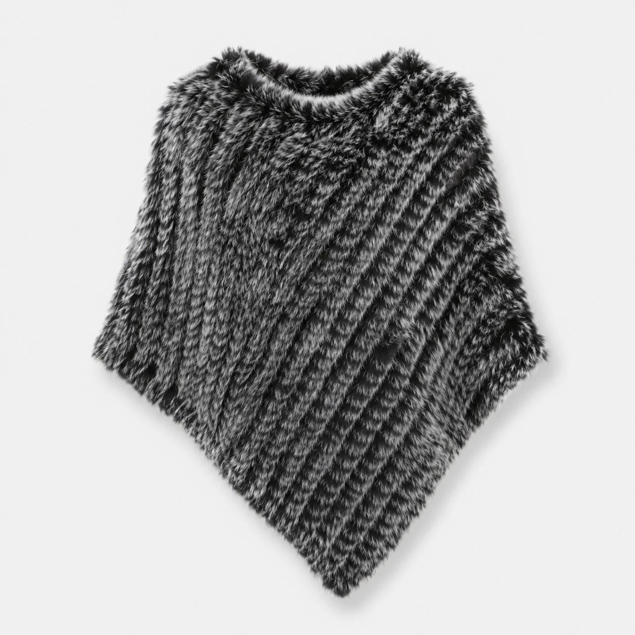 Poncho Fourrure Imitation Lapin