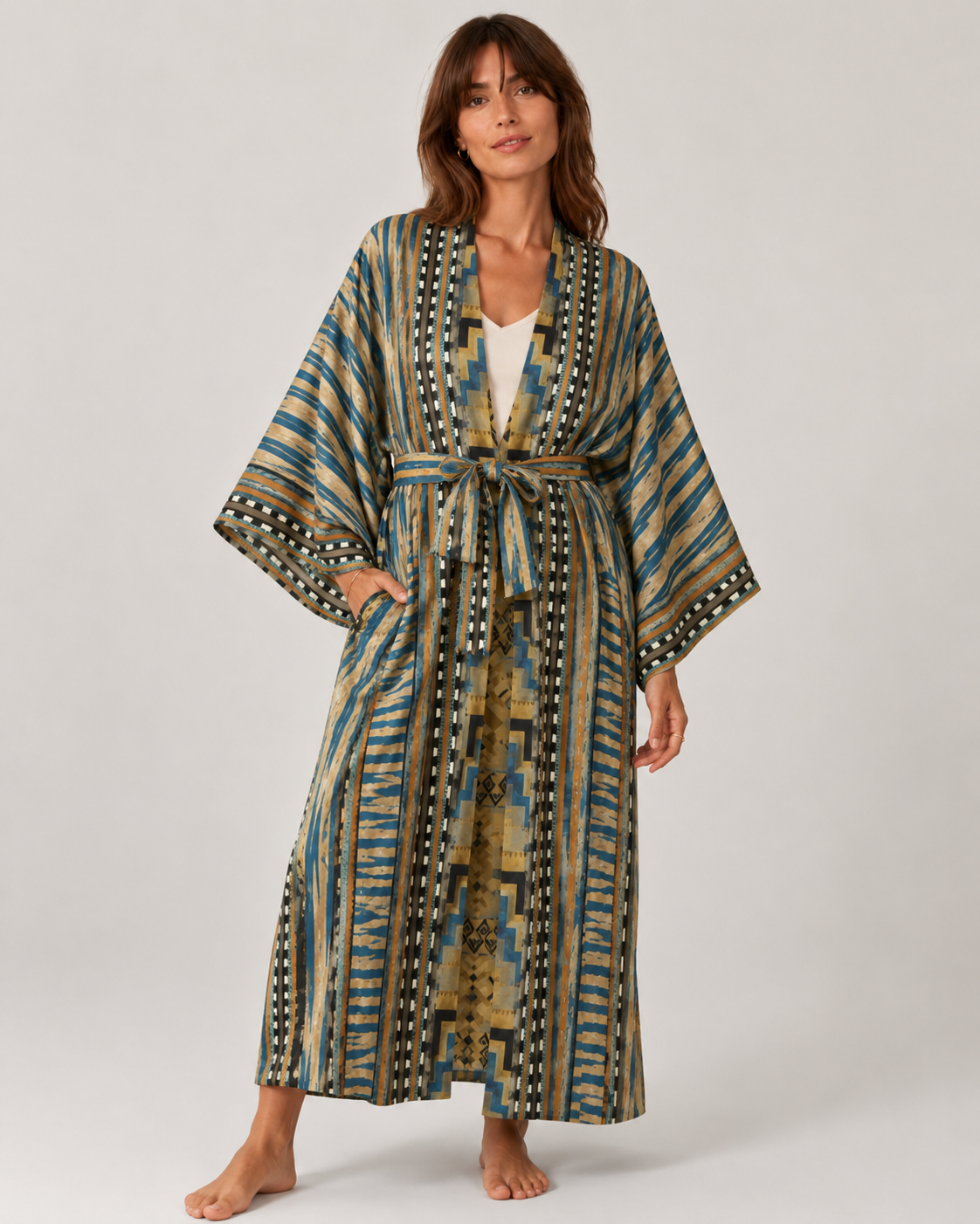 Kimono long motifs bohème