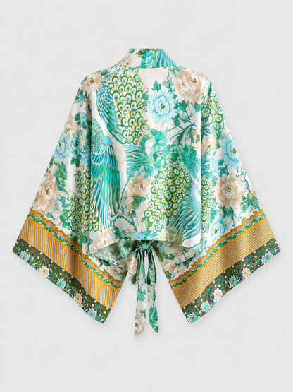 Kimono court cache-cœur style asiatique-bohème