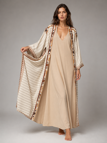 Kimono long beige
