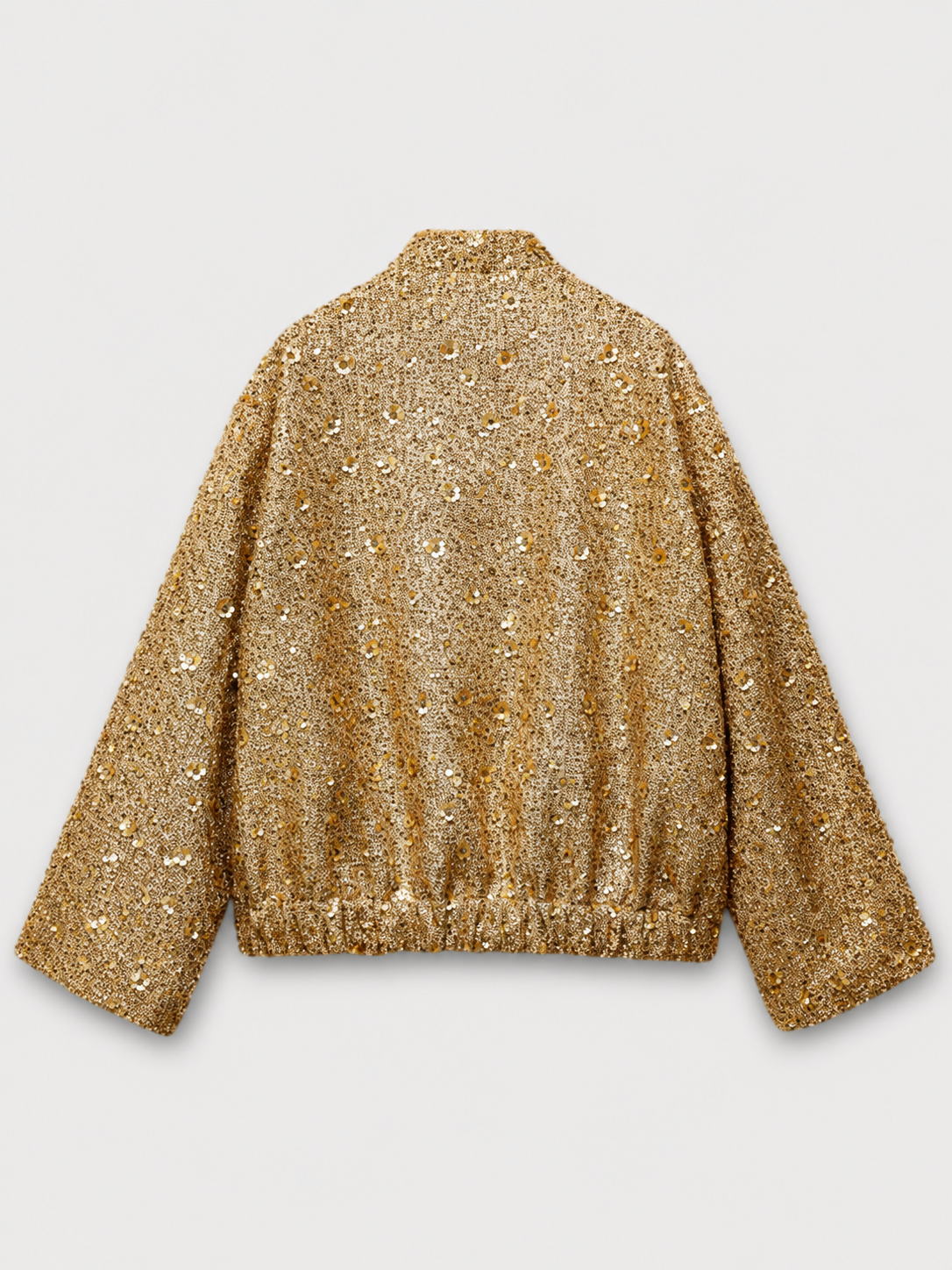 Veste kimono dorée à paillettes pour femme