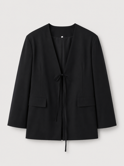 Veste kimono noire oversize