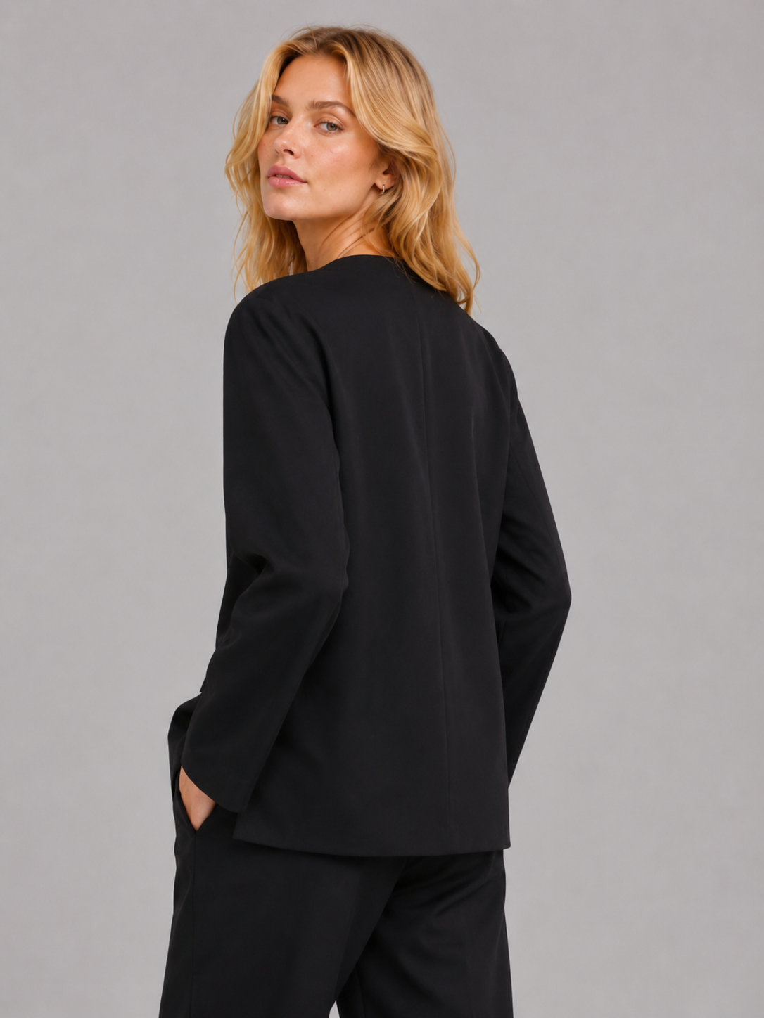 Veste kimono noire oversize