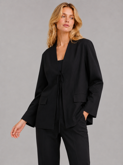 Veste kimono noire oversize
