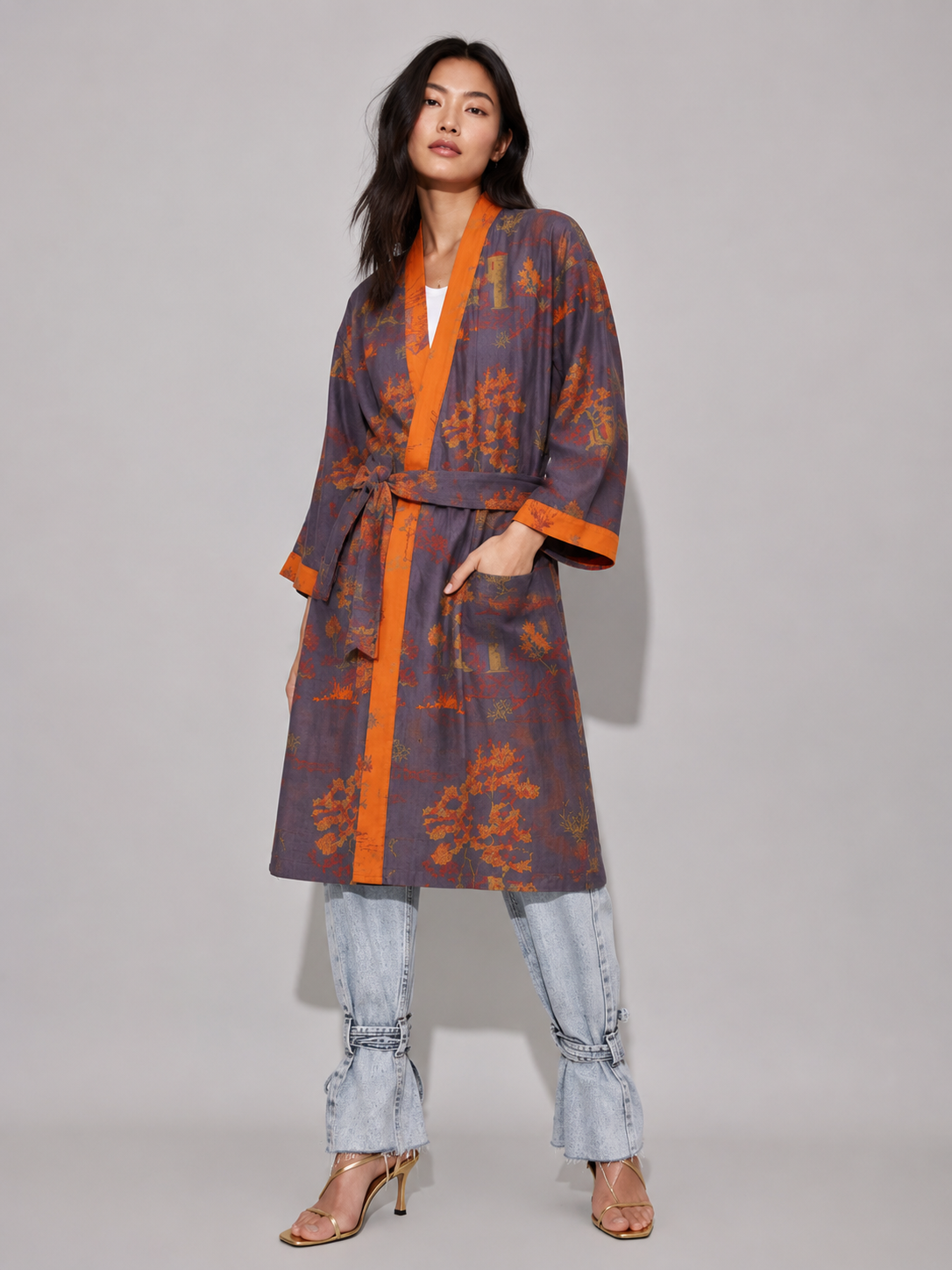 Kimono femme motifs japonais