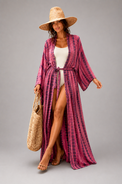 Kimono long tie & dye