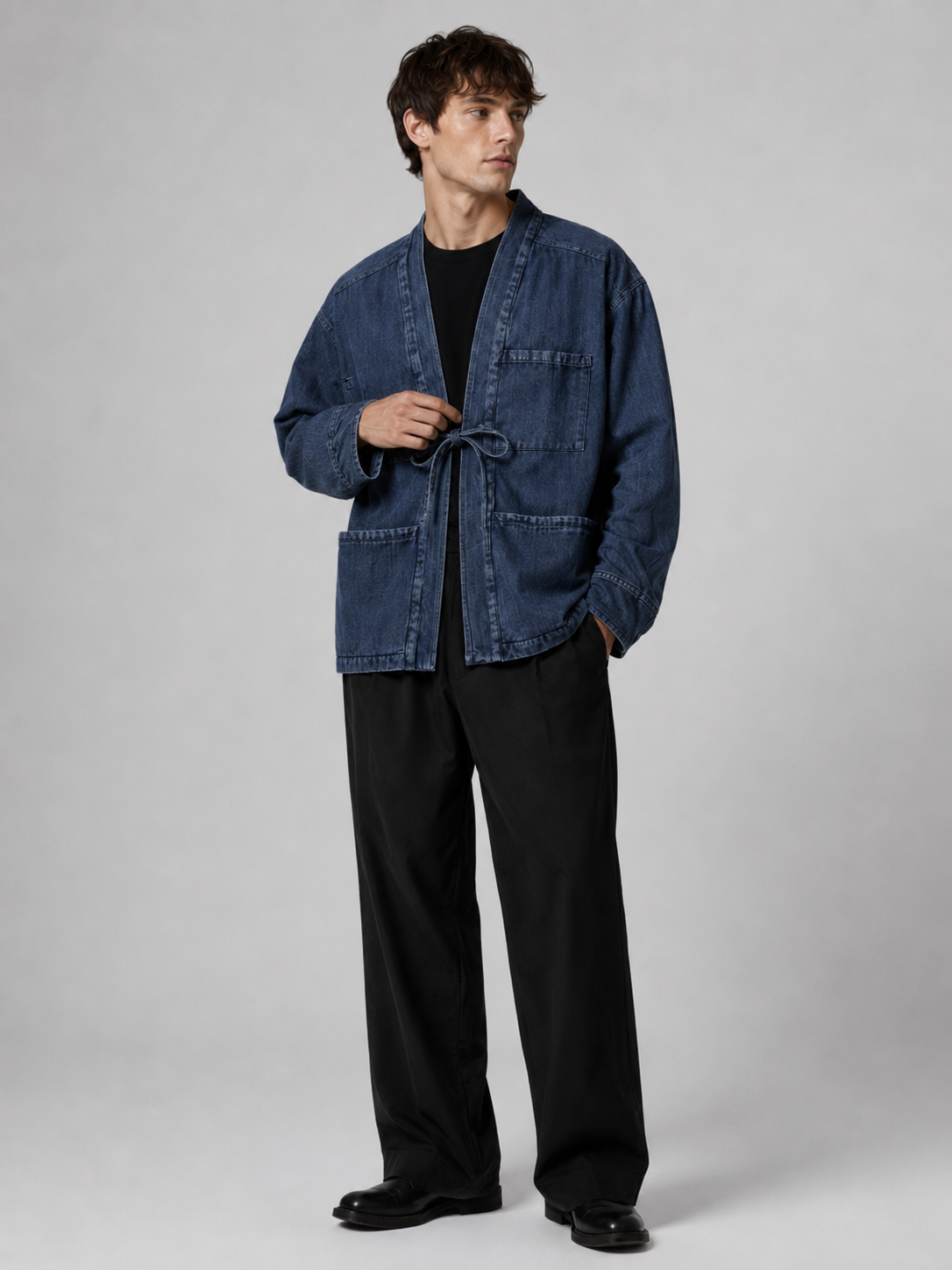Veste kimono en jean