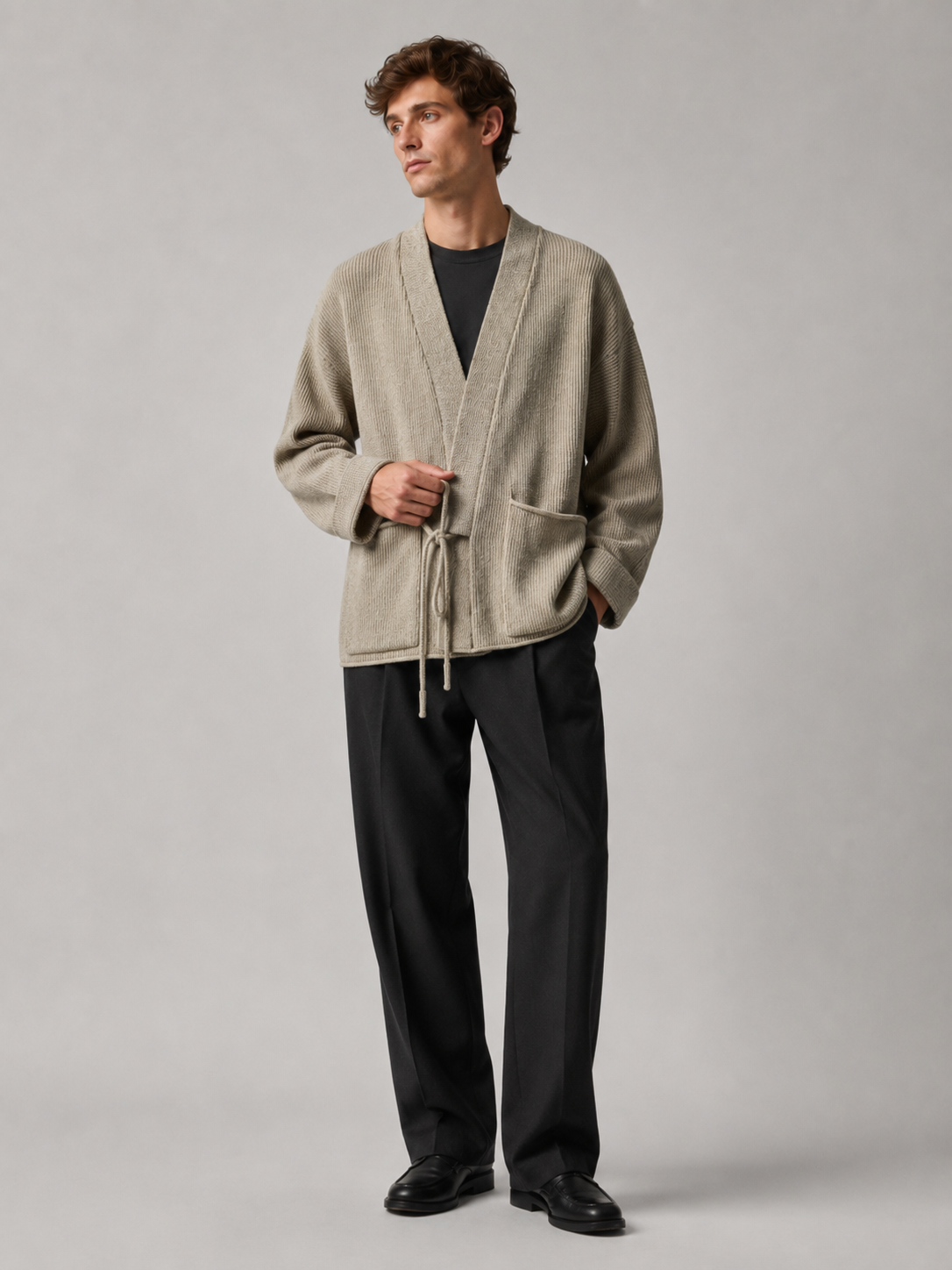 Pull kimono en laine