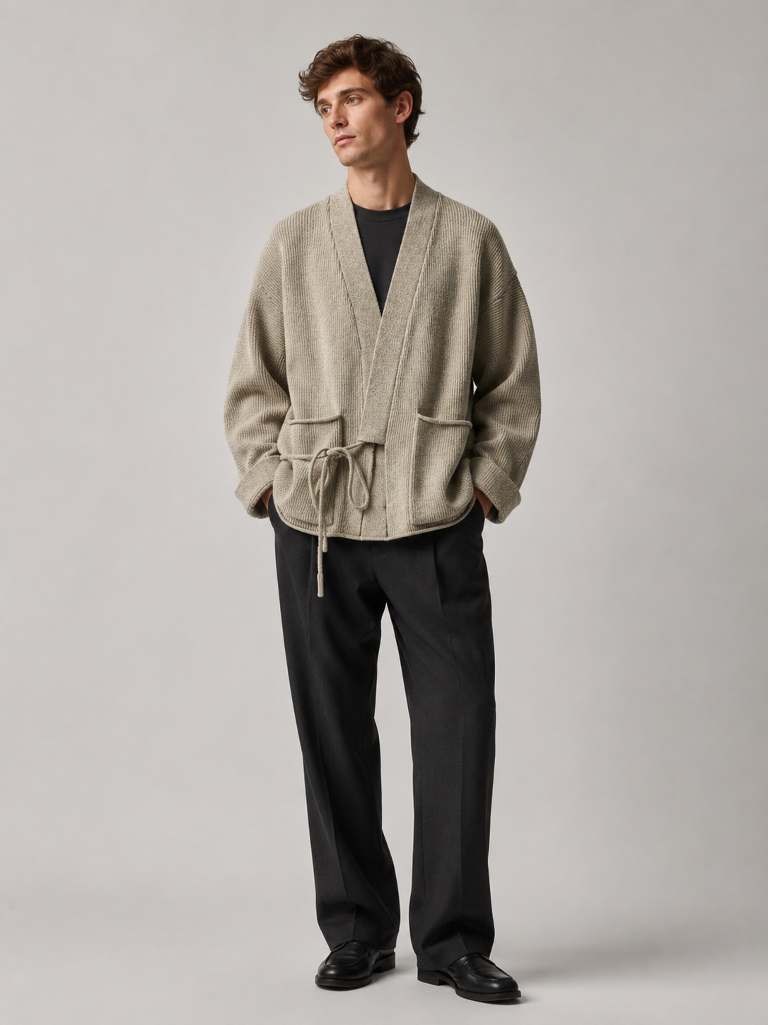 Pull kimono en laine