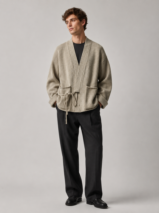 Pull kimono en laine