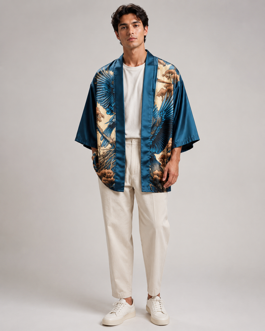Veste kimono style japonais