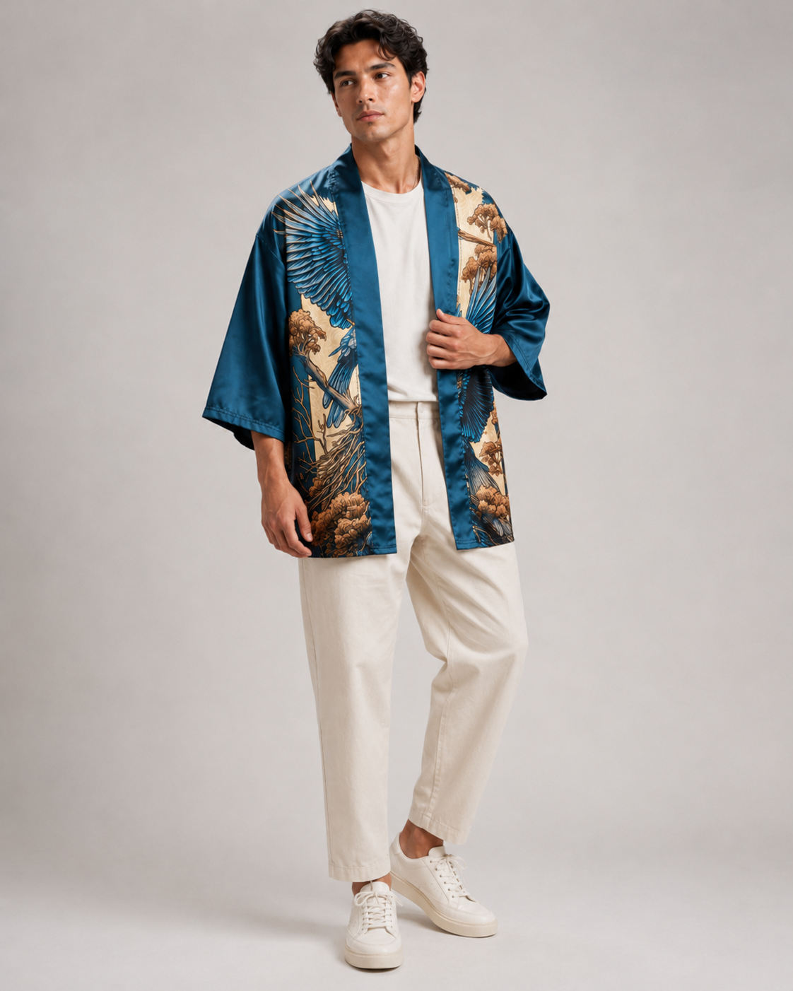 Veste kimono style japonais