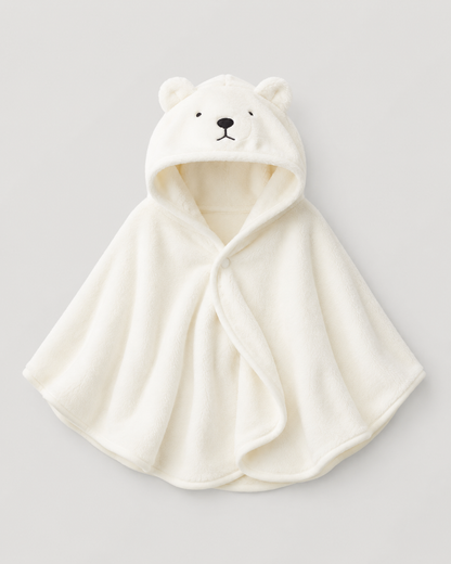 Poncho de Bain Bébé - Ours blanc