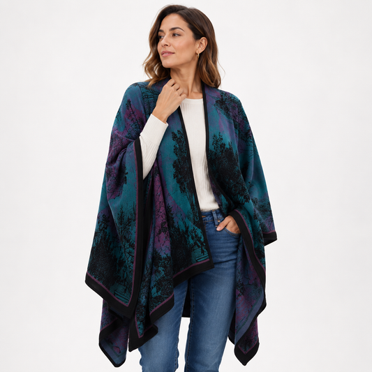 Poncho Bohémien Vintage Femme