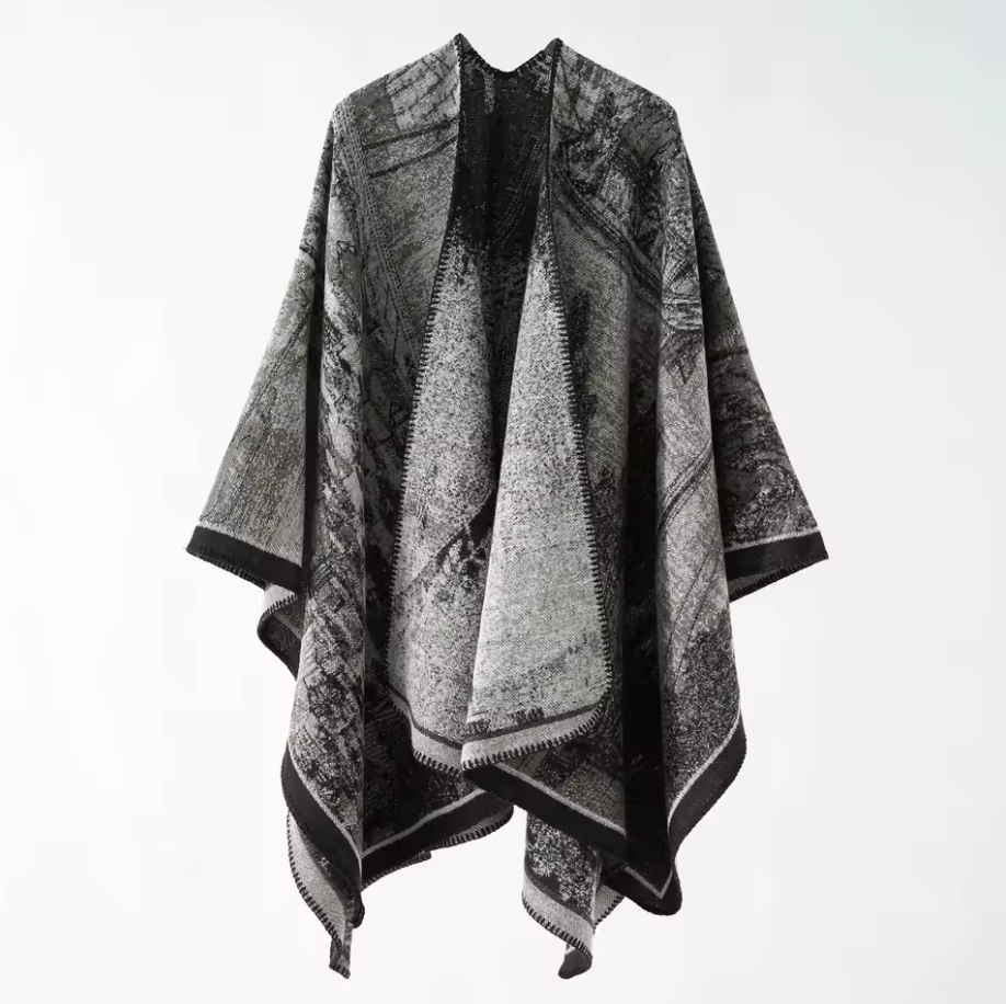 Poncho Bohémien Vintage Femme