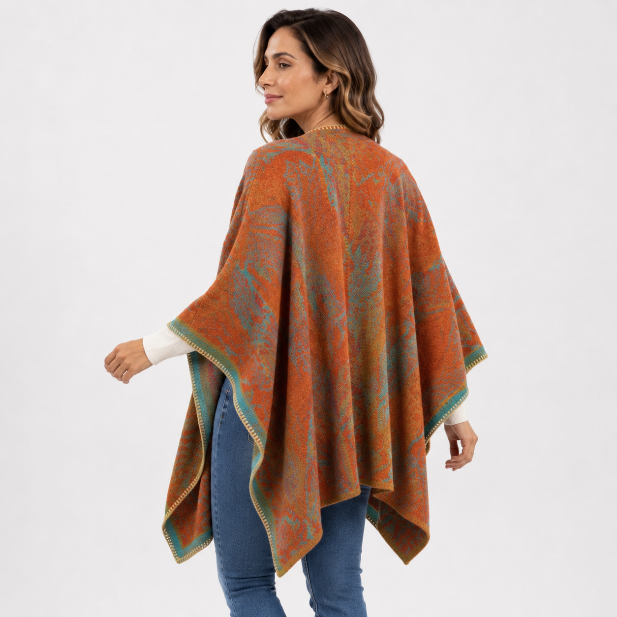 Poncho Bohémien Vintage Femme
