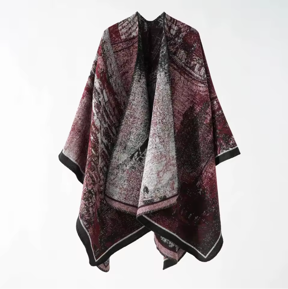 Poncho Bohémien Vintage Femme