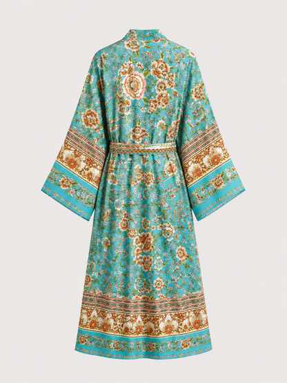 Kimono long turquoise