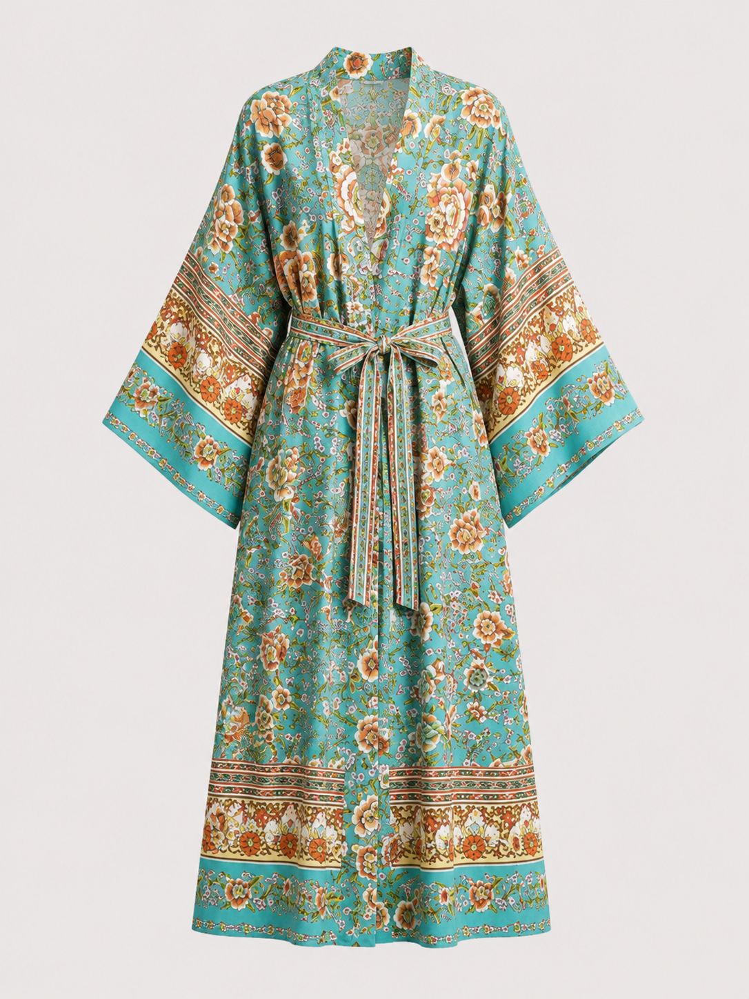 Kimono long turquoise