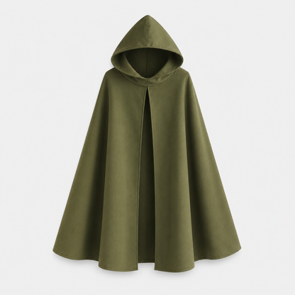 Cape Poncho Capuche en Laine