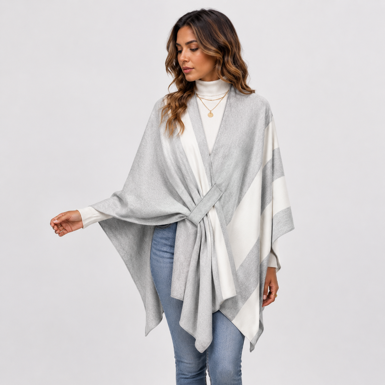 Poncho Élégant Femme