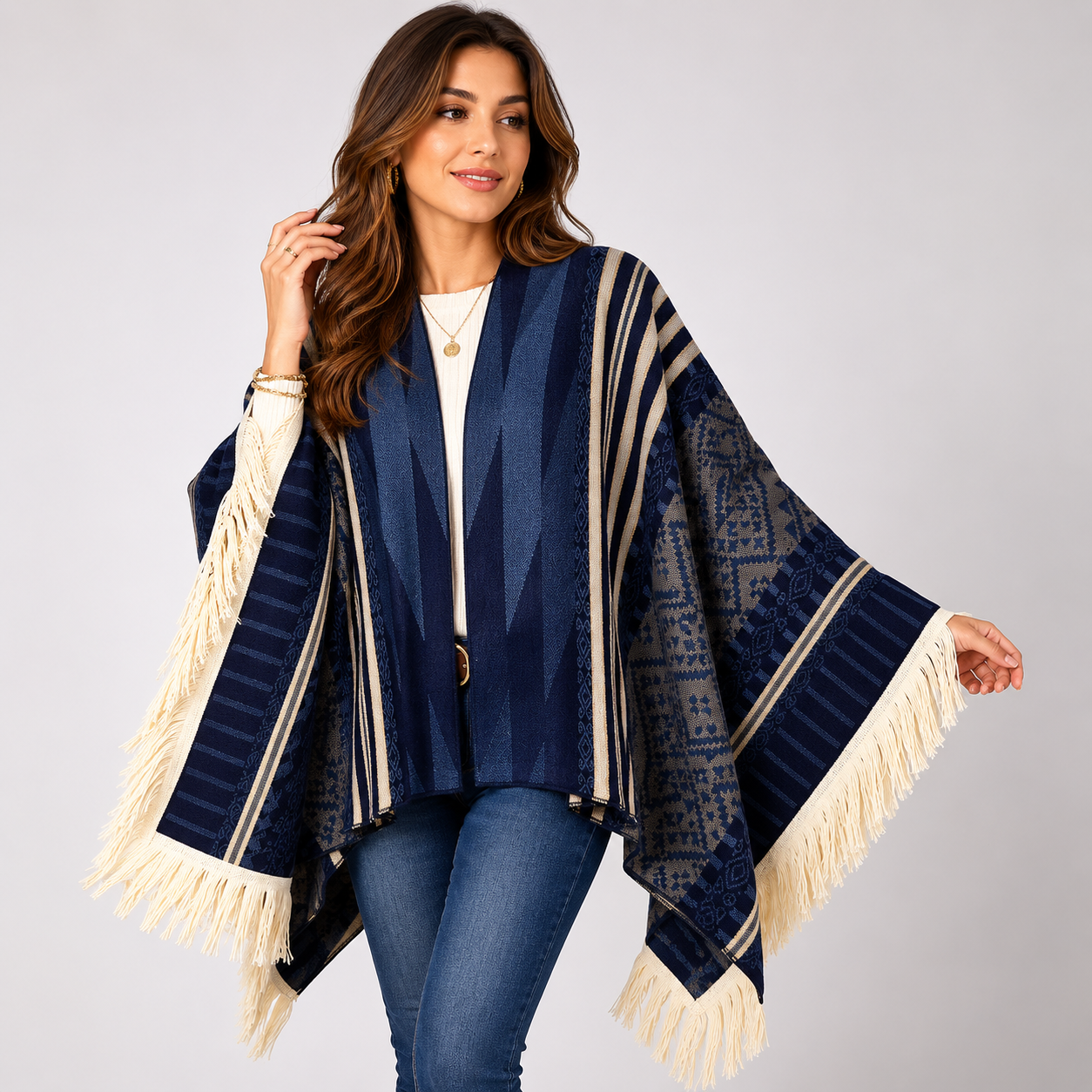 Poncho Style Péruvien Traditionnel