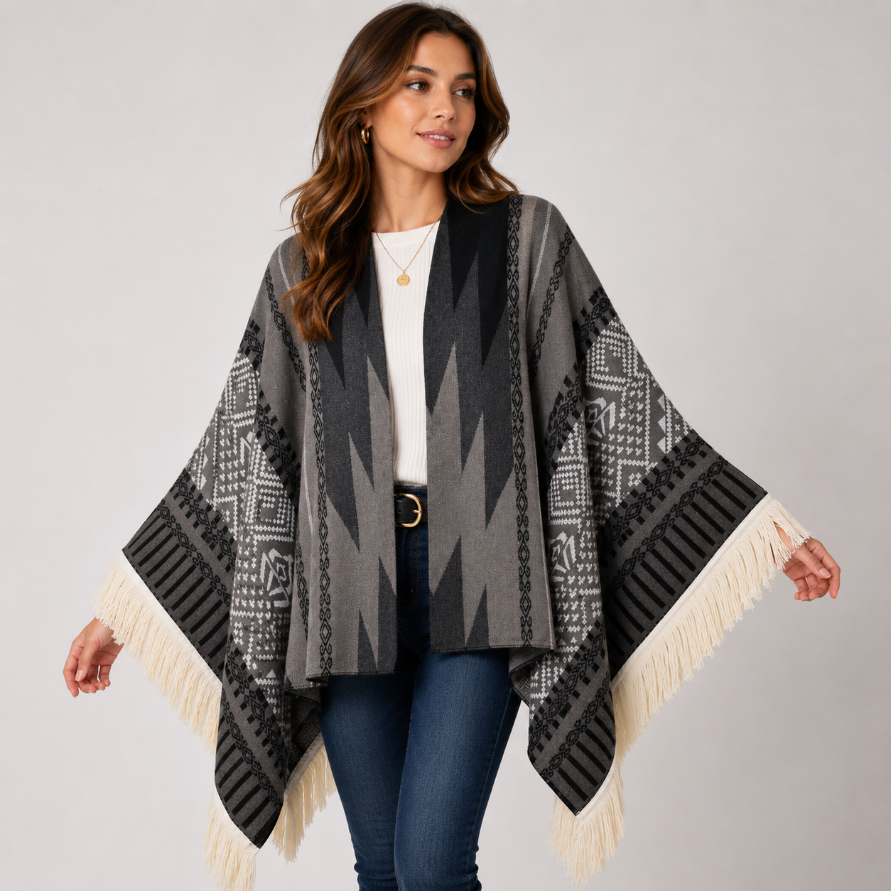 Poncho Style Péruvien Traditionnel