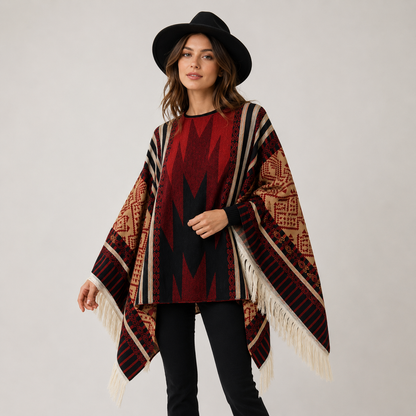 Poncho Style Péruvien Traditionnel