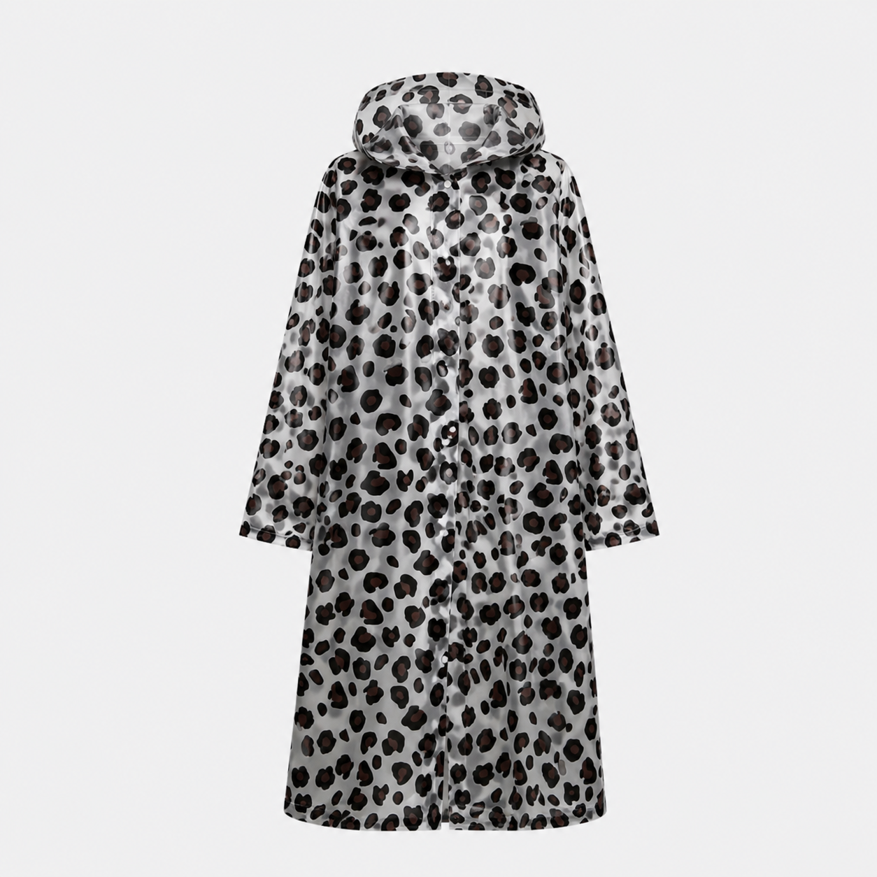 Poncho de pluie long léopard