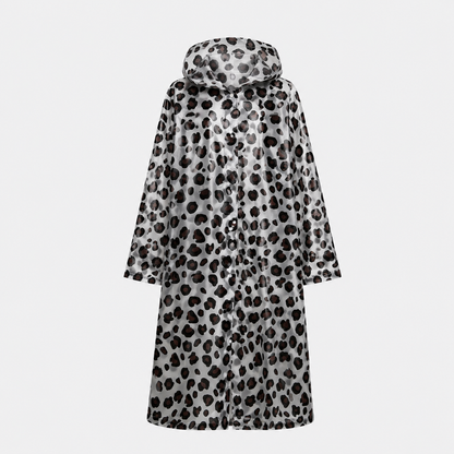Poncho de pluie long léopard