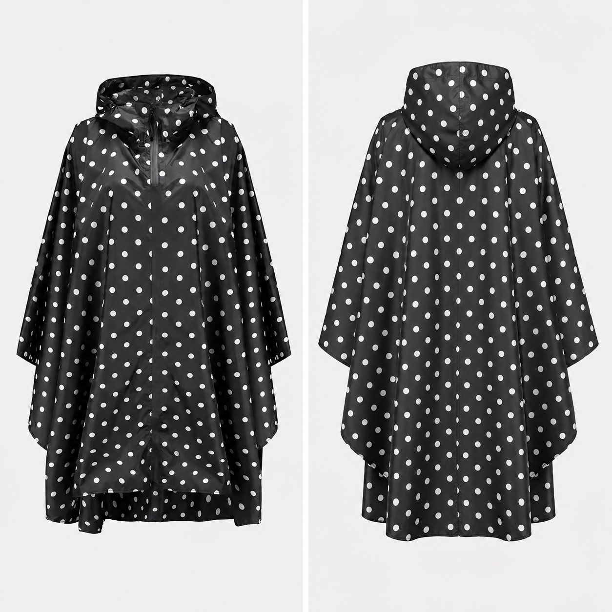 Poncho de pluie à pois
