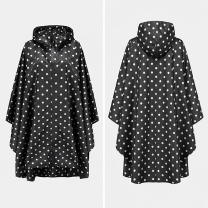 Poncho de pluie à pois