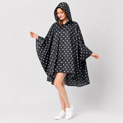 Poncho de pluie à pois