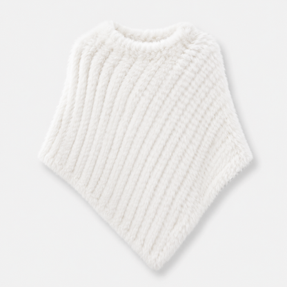 Poncho Fourrure Imitation Lapin