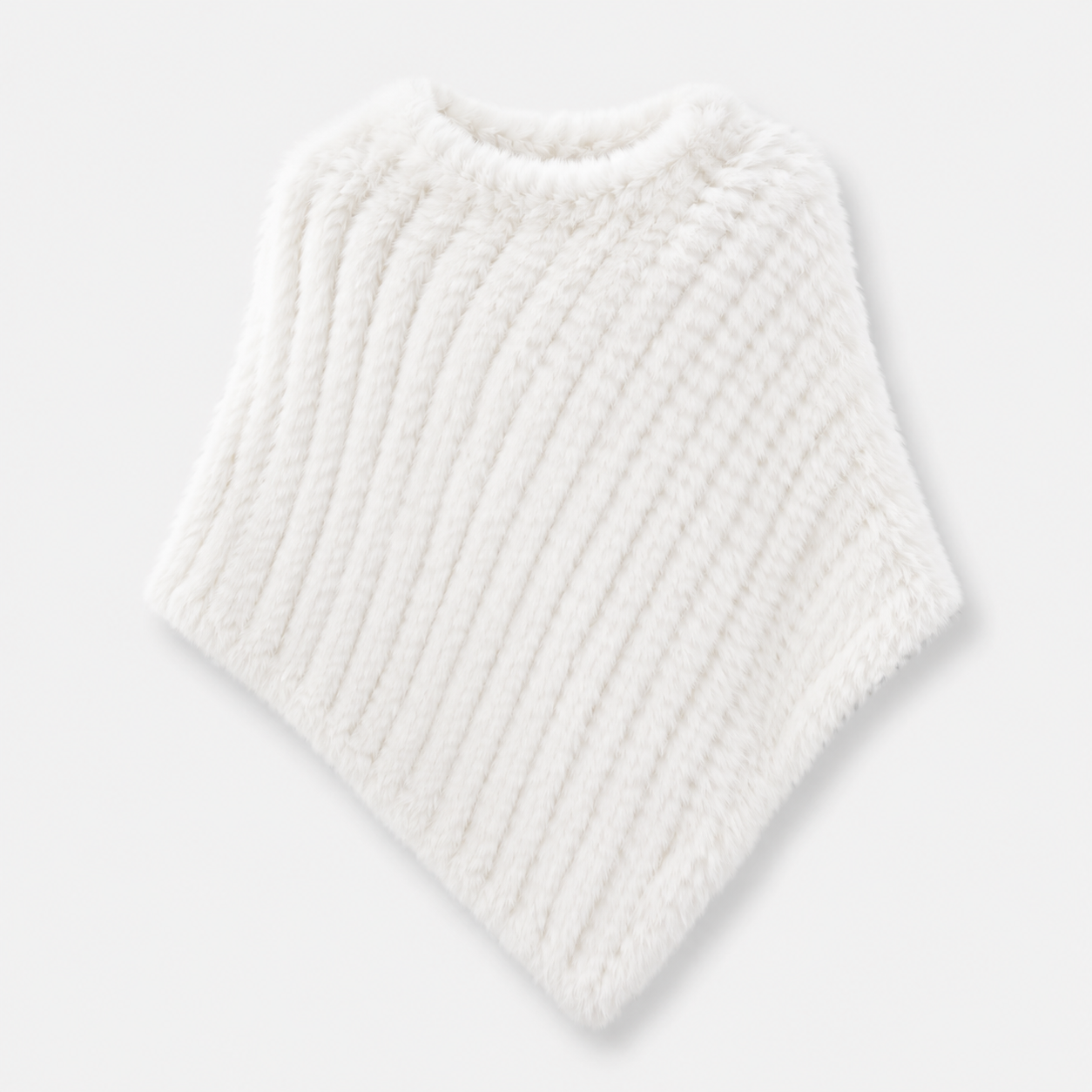 Poncho Fourrure Imitation Lapin
