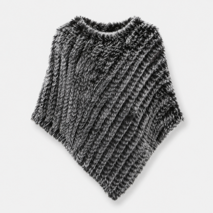 Poncho Fourrure Imitation Lapin