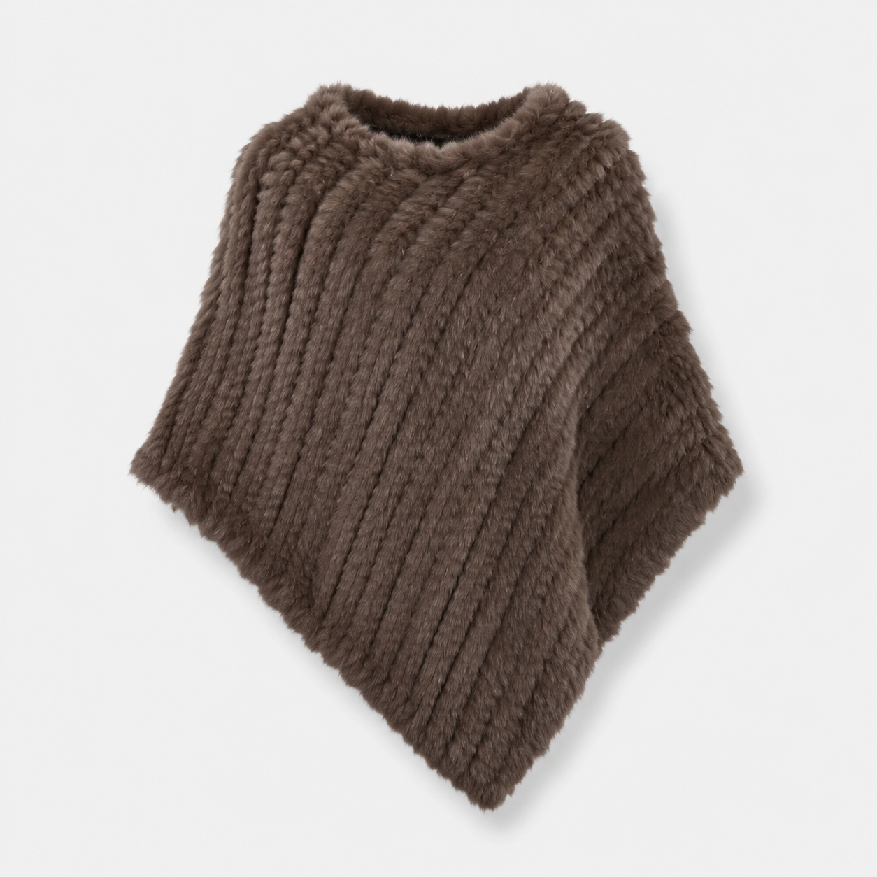 Poncho Fourrure Imitation Lapin