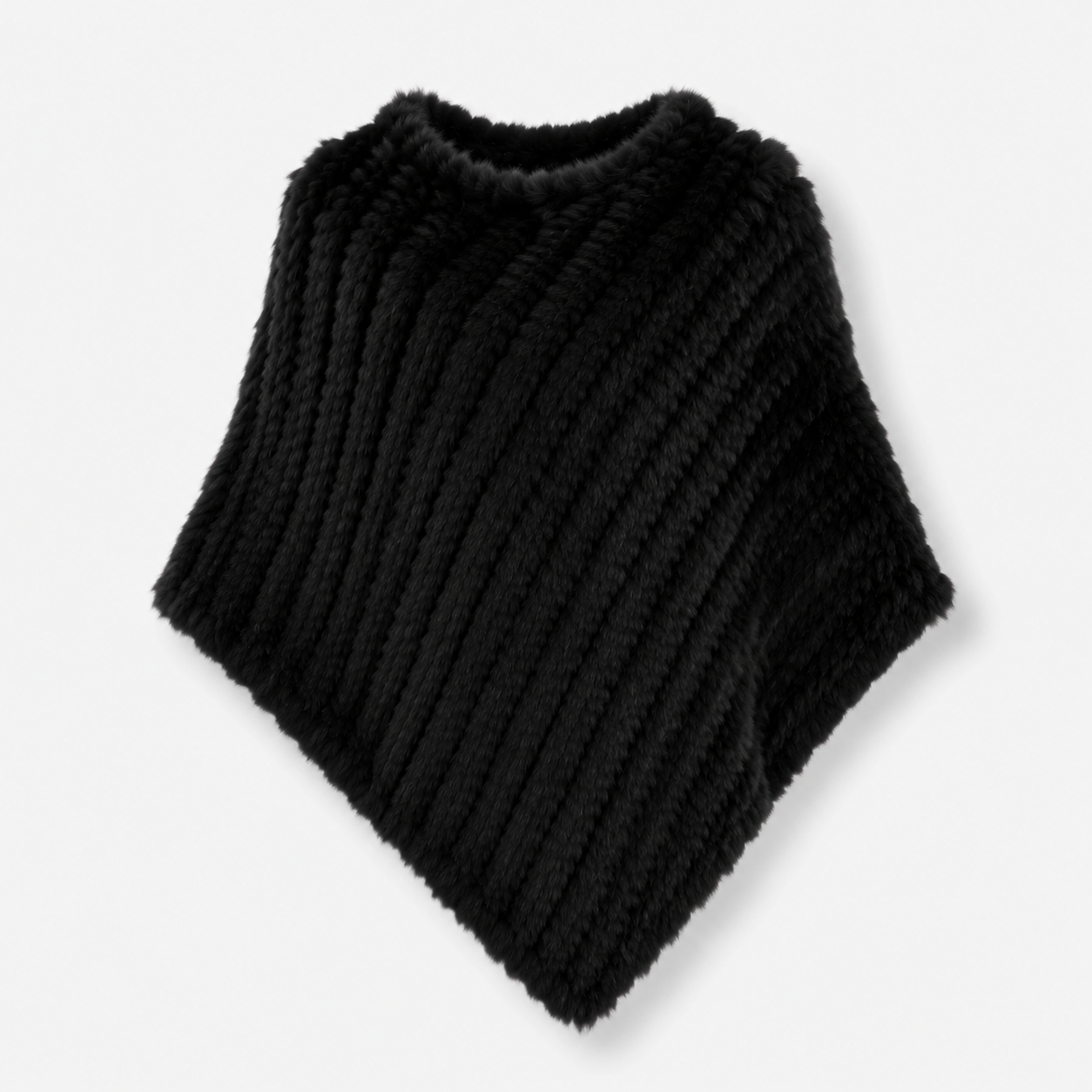 Poncho Fourrure Imitation Lapin