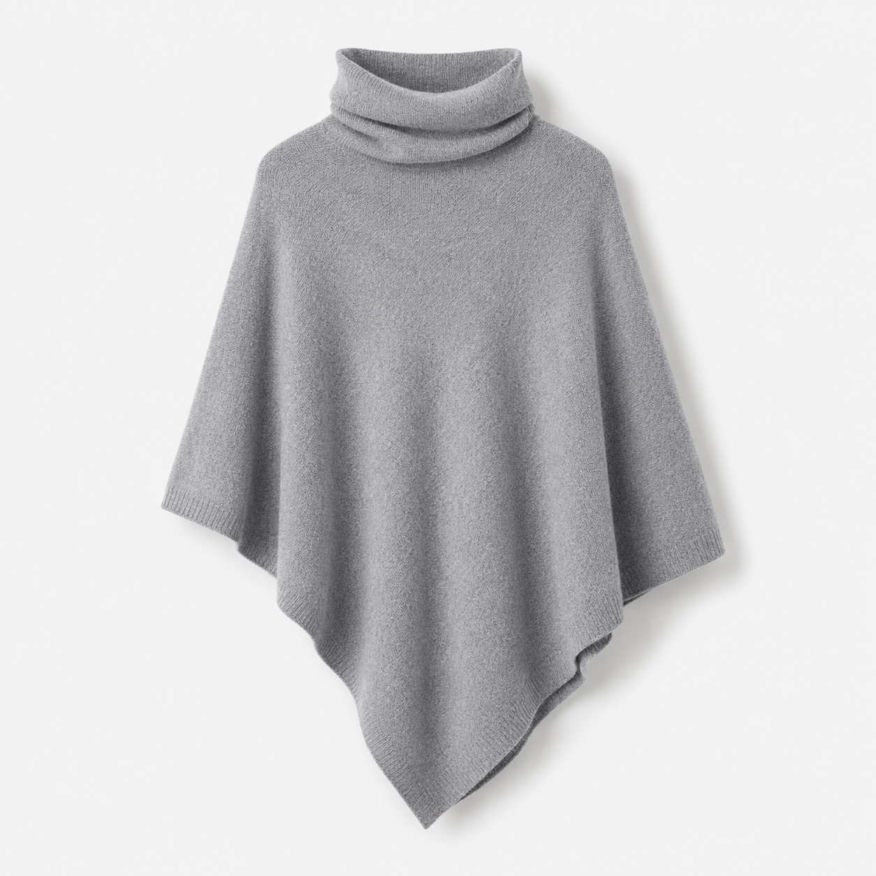 Pull Poncho Col Roulé Femme