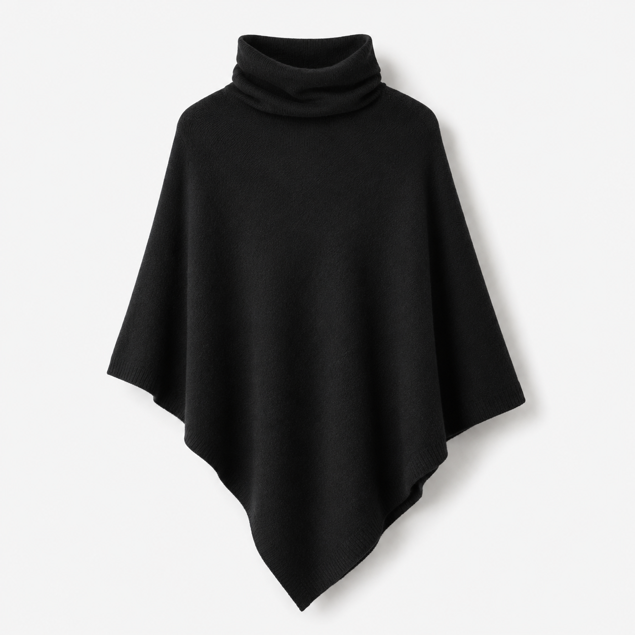Pull Poncho Col Roulé Femme